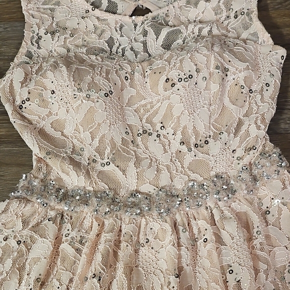 Elegant Lace Dress with Sequin Details - Picture 4 of 9